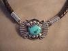 choker bolo with old style design, turquoise