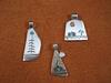 small pendants with stampwork and stones