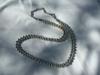 Sterling silver bead and chain necklace by Lyla Nibaa Begay