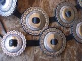 Sterling silver first phase concho belt